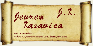 Jevrem Kasavica vizit kartica